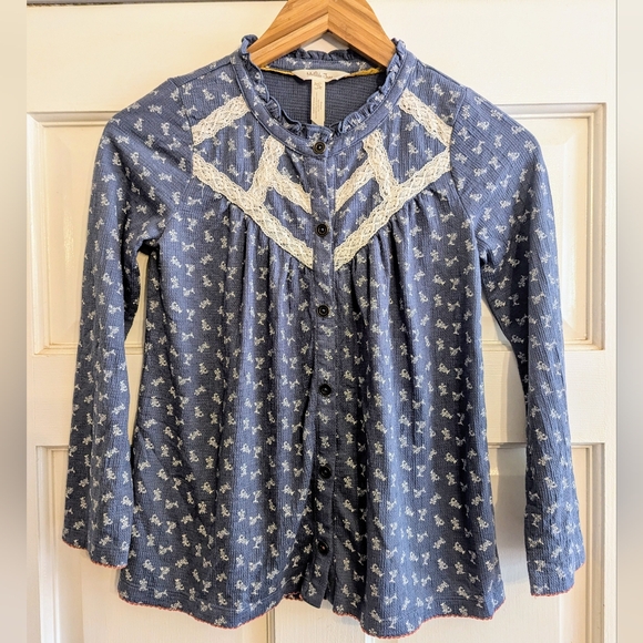 Matilda Jane Other - Matilda Jane Girls lace trim blouse SZ 10